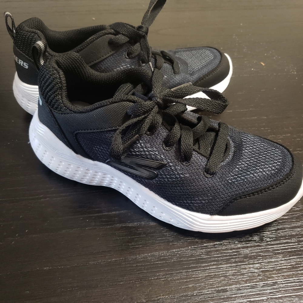 Boys size one black skechers